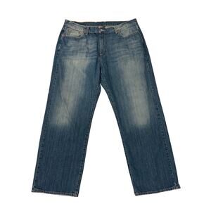 Vintage Lucky Brand Jeans Mens Size 38x30 Blue Bootcut 181 Distressed Preppy Y2K